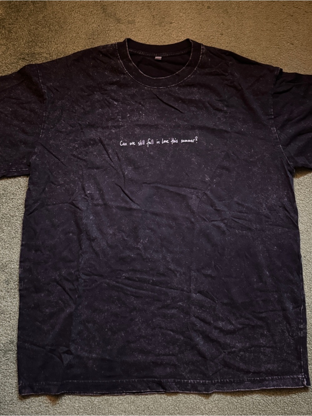 NEW 7soulsdeep Can We Still Fall In Love This Summer? Black Cotton T-Shirt XL